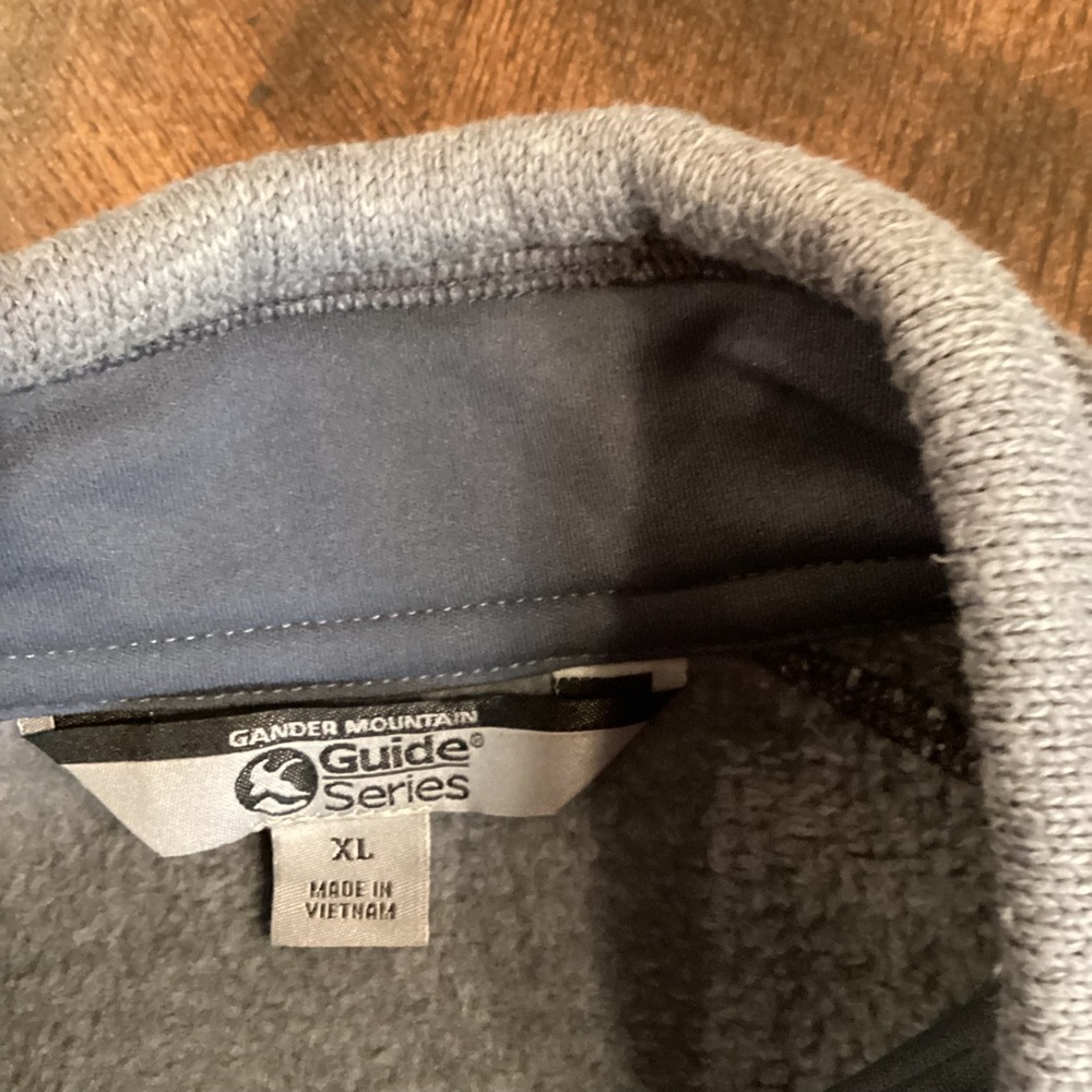 Gander Mountain Men's Zip-Up Gray Sweater - Picture 2 of 3